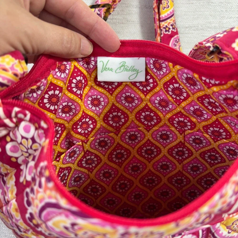 NEW‎ Vera Bradley Pink Paisley Quilted Crossbody Shoulder Bag Adjustable Strap